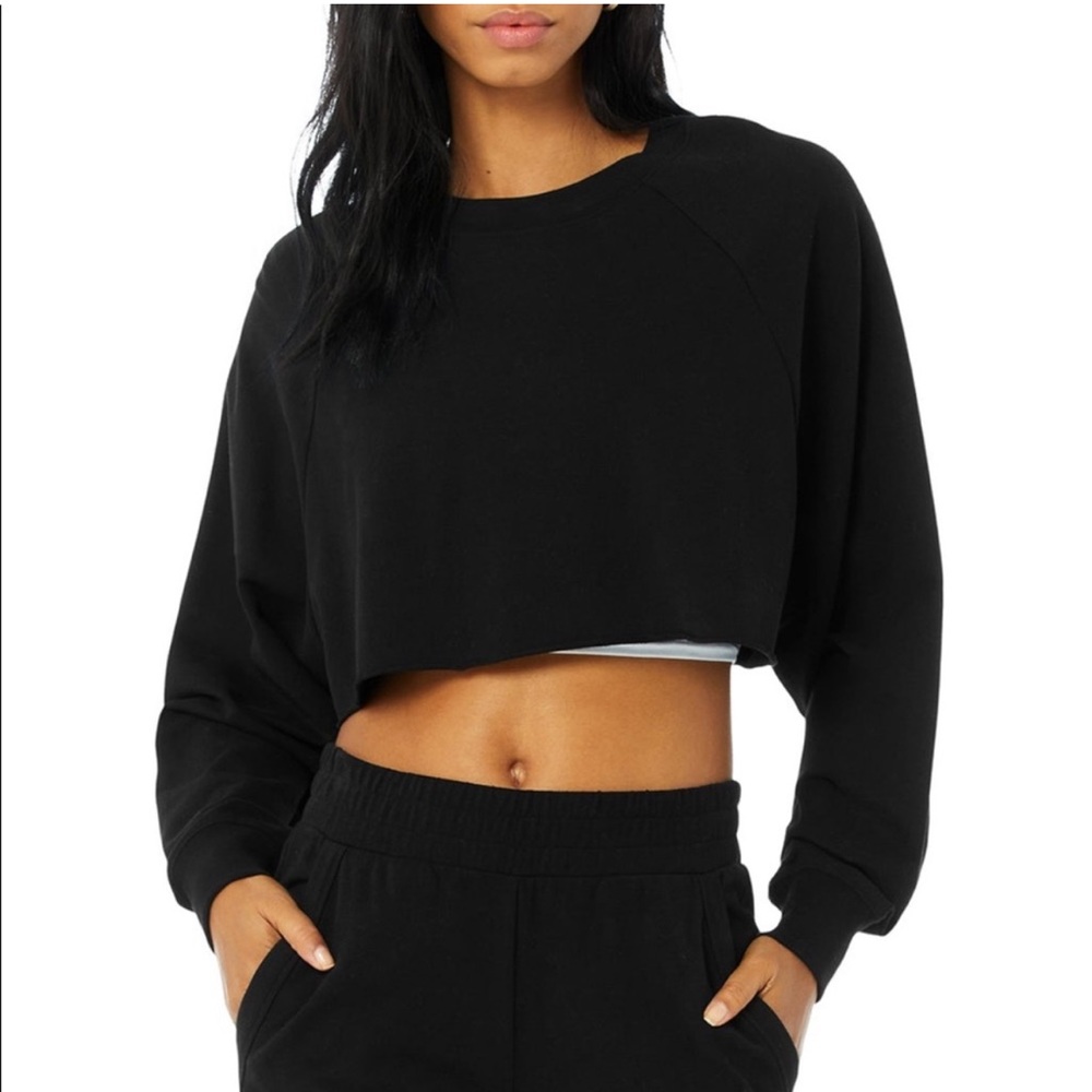 Alo Yoga Double Take Pullover in Black